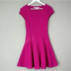 Diane Von Furstenberg Womens Dress 0 Marley Drop Waist Tailored Fit Jersey Work